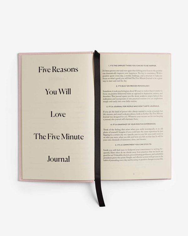 Papboo The Five Minute Gratitude Journal (Rose quartz) – PAPBOO